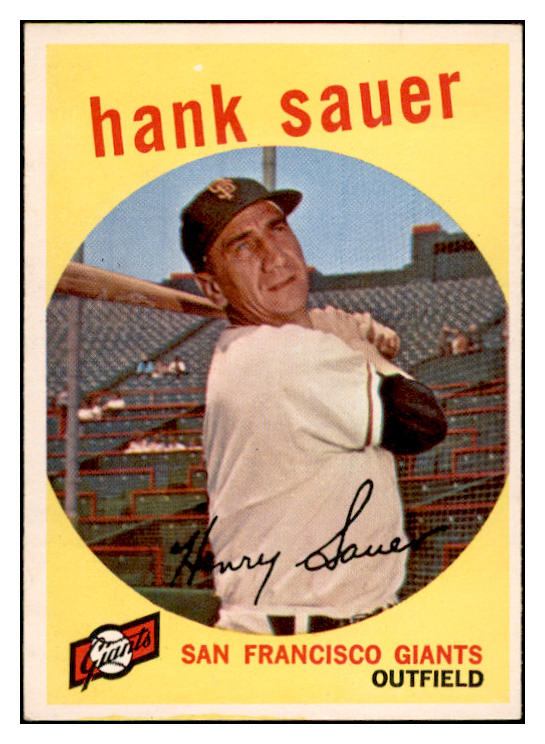 1959 Topps Baseball #404 Hank Sauer Giants EX-MT 536248
