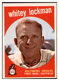 1959 Topps Baseball #411 Whitey Lockman Orioles EX-MT 536252