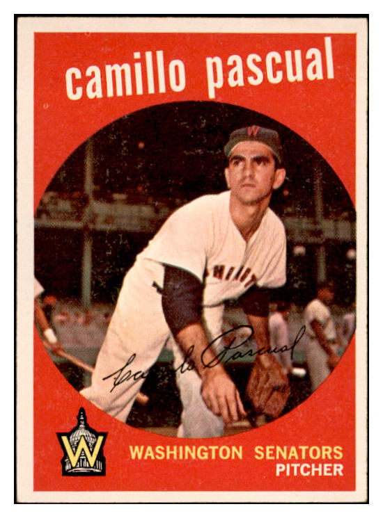 1959 Topps Baseball #413 Camilo Pascual Senators EX-MT 536254