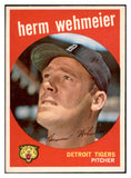 1959 Topps Baseball #421 Herm Wehmeier Tigers EX-MT 536258