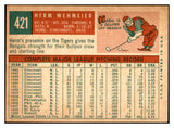 1959 Topps Baseball #421 Herm Wehmeier Tigers EX-MT 536258
