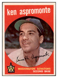 1959 Topps Baseball #424 Ken Aspromonte Senators EX-MT 536259