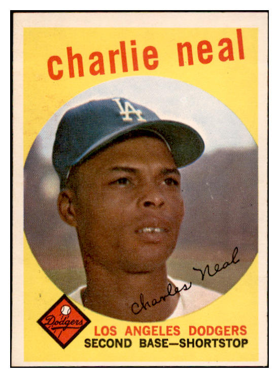 1959 Topps Baseball #427 Charlie Neal Dodgers EX-MT 536262