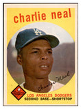 1959 Topps Baseball #427 Charlie Neal Dodgers EX-MT 536262