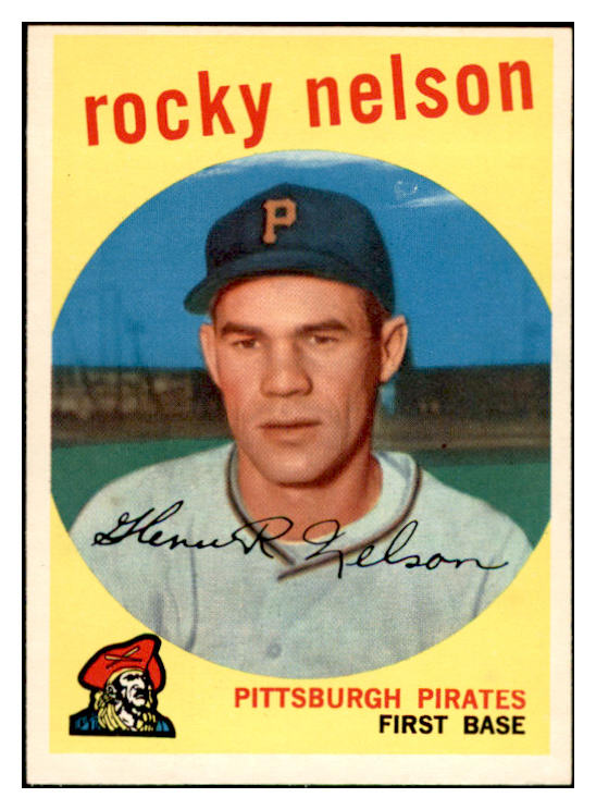 1959 Topps Baseball #446 Rocky Nelson Pirates EX-MT 536269