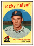 1959 Topps Baseball #446 Rocky Nelson Pirates EX-MT 536269