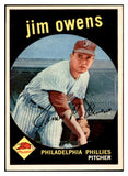 1959 Topps Baseball #503 Jim Owens Phillies EX-MT 536284