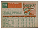 1959 Topps Baseball #503 Jim Owens Phillies EX-MT 536284