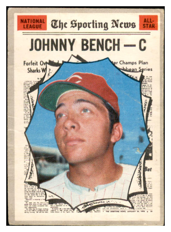 1970 O Pee Chee #464 Johnny Bench A.S. Reds Fair 536301