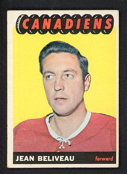 1965 Topps Hockey #006 Jean Beliveau Canadiens VG-EX 536310