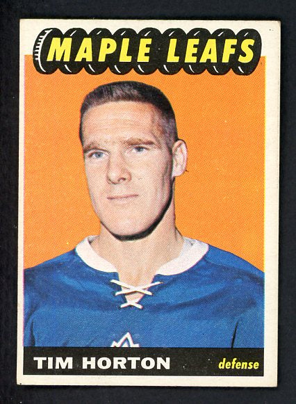 1965 Topps Hockey #079 Tim Horton Maple Leafs EX 536316