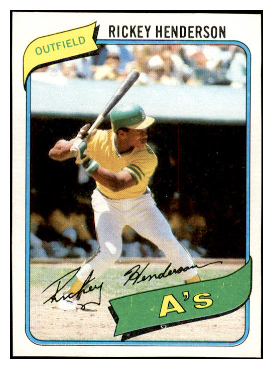1980 Topps #482 Rickey Henderson A's EX-MT 536323