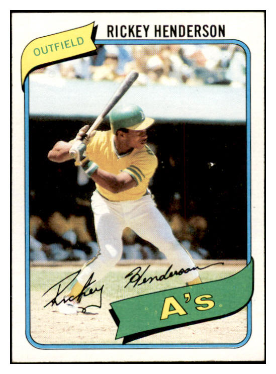 1980 Topps #482 Rickey Henderson A's EX-MT 536324