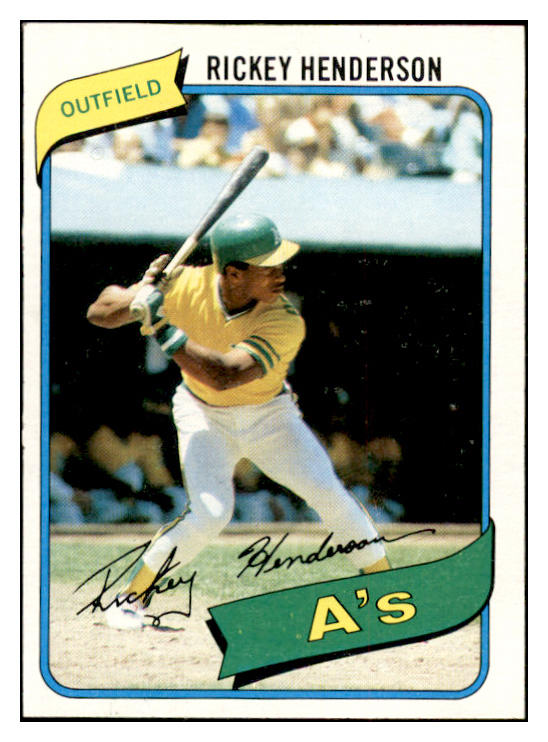 1980 Topps #482 Rickey Henderson A's EX-MT 536325