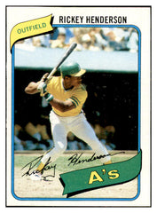1980 Topps #482 Rickey Henderson A's EX-MT 536325