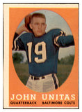 1958 Topps Football #022 John Unitas Colts VG-EX 536331