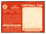 1958 Topps Football #022 John Unitas Colts VG-EX 536331