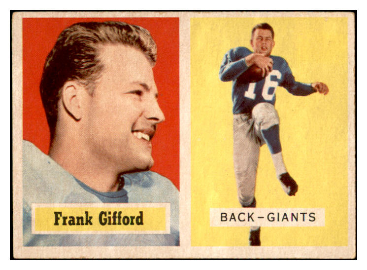 1957 Topps Football #088 Frank Gifford Giants VG-EX 536334