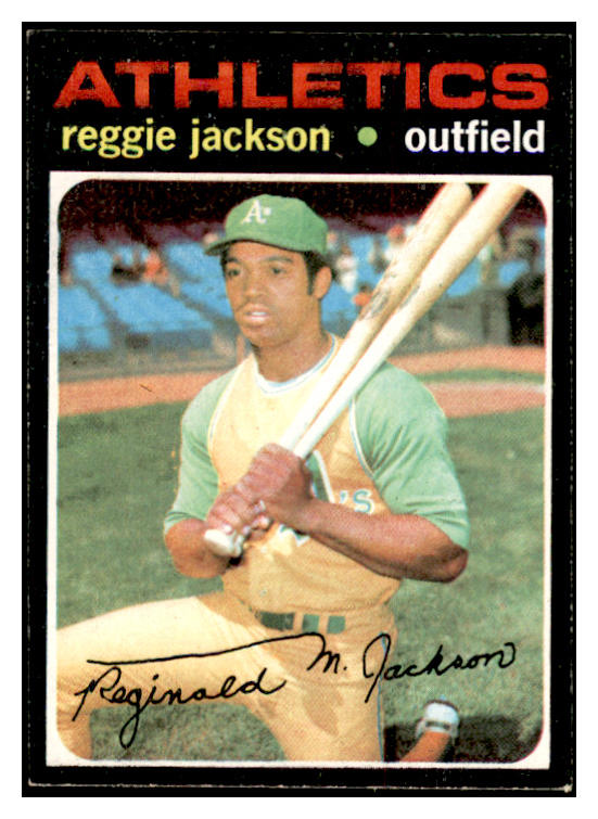 1971 Topps Baseball #020 Reggie Jackson A's EX+/EX-MT 536340