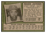 1971 Topps Baseball #020 Reggie Jackson A's EX+/EX-MT 536340