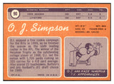 1970 Topps Football #090 O.J. Simpson Bills EX 536344