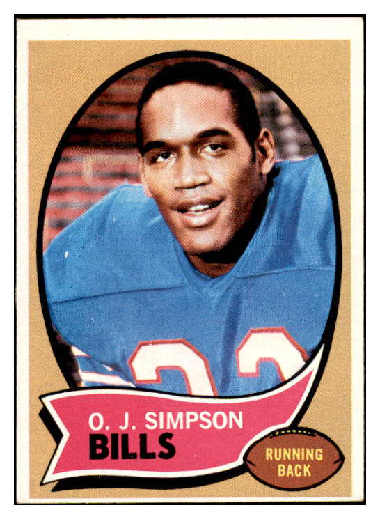 1970 Topps Football #090 O.J. Simpson Bills EX+/EX-MT 536345