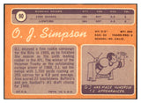 1970 Topps Football #090 O.J. Simpson Bills EX+/EX-MT 536345