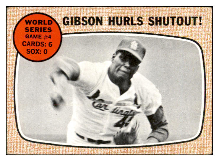 1968 Topps Baseball #154 World Series Game 4 Bob Gibson VG-EX 536380