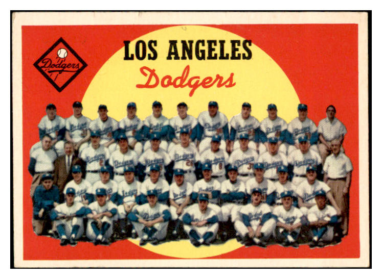 1959 Topps Baseball #457 Los Angeles Dodgers Team VG-EX 536381