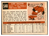 1959 Topps Baseball #548 Elmer Singleton Cubs VG-EX 536385