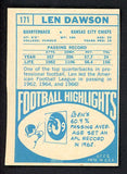 1968 Topps Football #171 Len Dawson Chiefs VG-EX 536391