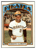 1972 Topps Baseball #309 Roberto Clemente Pirates EX-MT 536395
