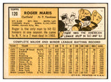 1963 Topps Baseball #120 Roger Maris Yankees VG 536408