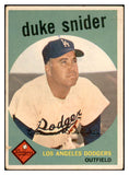 1959 Topps Baseball #020 Duke Snider Dodgers Good 536417