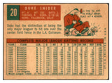 1959 Topps Baseball #020 Duke Snider Dodgers Good 536417
