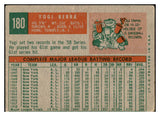 1959 Topps Baseball #180 Yogi Berra Yankees VG 536418