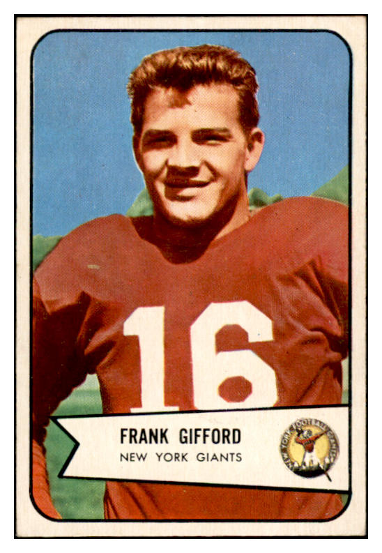 1954 Bowman Football #055 Frank Gifford Giants EX-MT 536436