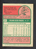 1975 Topps Mini Baseball #021 Rollie Fingers A's VG-EX 536439