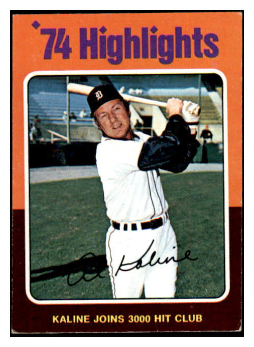 1975 Topps Mini Baseball #004 Al Kaline HL Tigers VG 536441