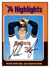 1975 Topps Mini Baseball #005 Nolan Ryan HL Angels EX 536442