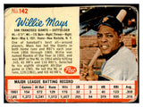 1962 Post Baseball #142 Willie Mays Giants FR-GD 536465