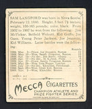 1910 T218 Mecca Sam Langford Boxer VG 536472