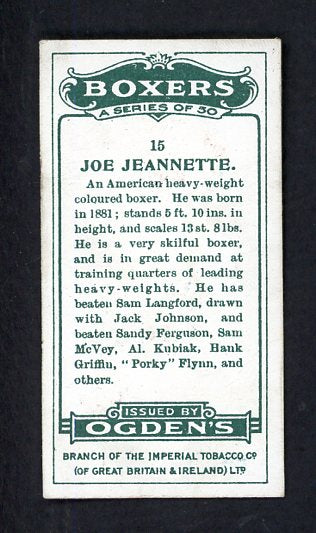 1915 Ogden Joe Jeannette Boxer EX+/EX-MT 536476