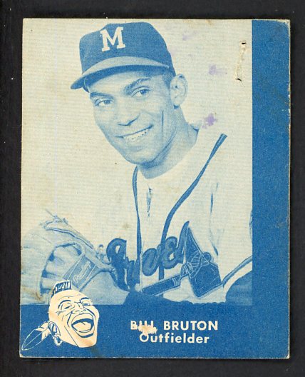 1960 Lake To Lake Bill Bruton Braves GD-VG staple holes 536623