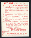 1960 Lake To Lake Red Schoendienst Braves EX-MT 536632