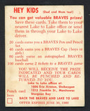 1960 Lake To Lake George Myatt Braves VG 536633