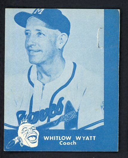 1960 Lake To Lake Whitlow Wyatt Braves GD-VG staple holes 536635