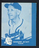 1960 Lake To Lake Whitlow Wyatt Braves GD-VG staple holes 536635