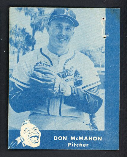 1960 Lake To Lake Don McMahon Braves GD-VG staple holes 536637