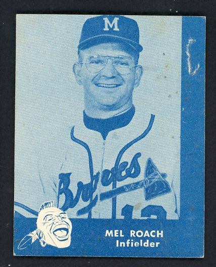 1960 Lake To Lake Mel Roach Braves GD-VG staple holes 536639
